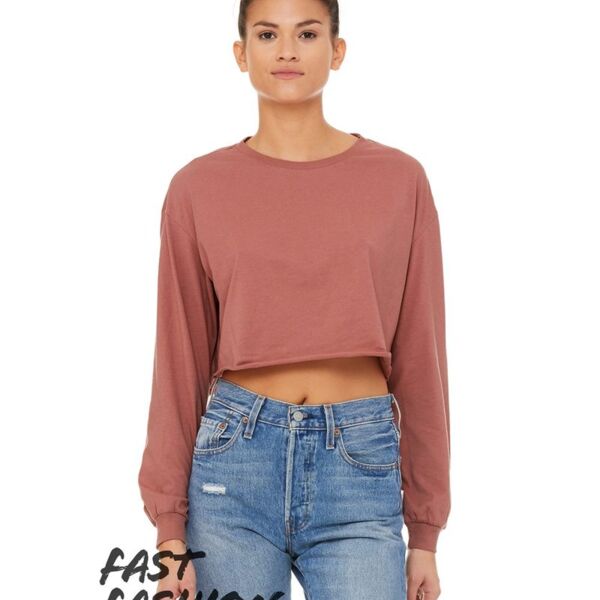 Fast Fashion Women's Cropped Long Sleeve Tee Thumbnail